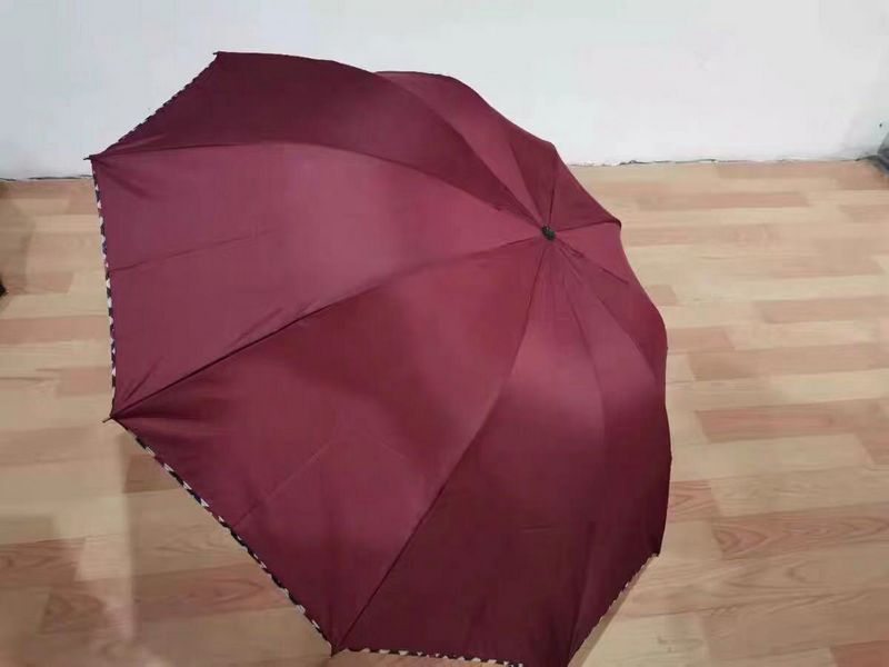 隐格三折晴雨伞